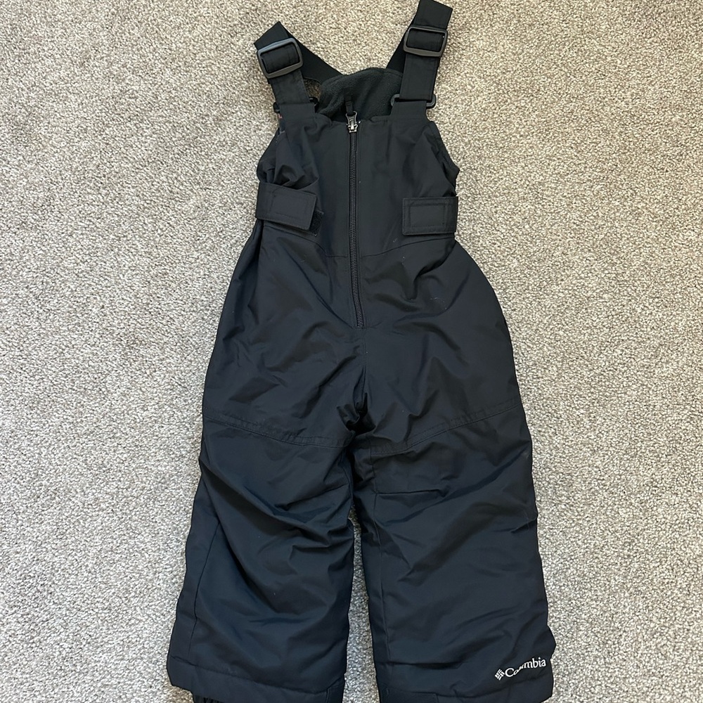 Black Columbia Kids Black Overalls Snow Bibs Size 2T